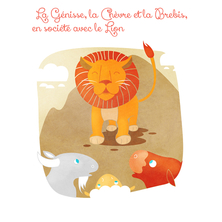 La Génisse, la Chèvre et la Brebis, en société avec le Lion